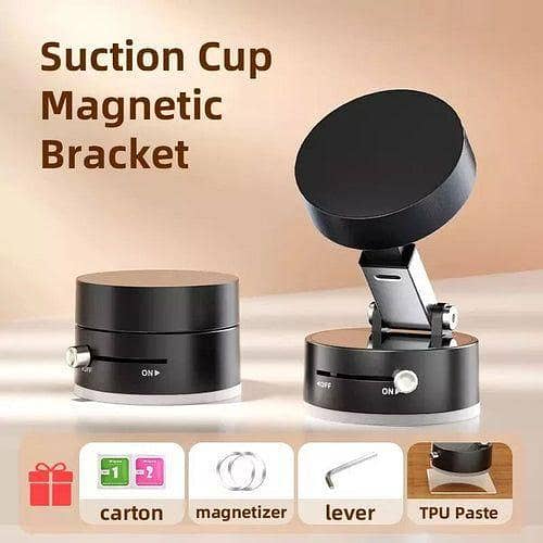 360° Rotatable Magnetic Phone Holder Stand with Suction Cup for Car Dashboard and Desktop
