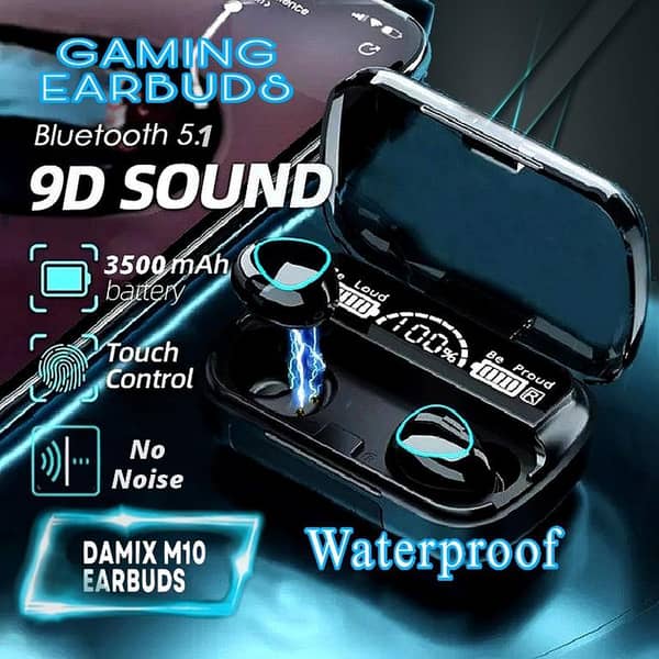 100% Original M10 True Wireless Gaming Earbuds