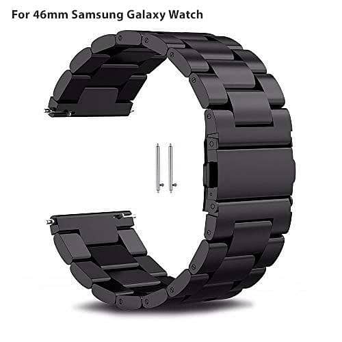 Premium Rolex-Style Stainless Steel Link Strap for Samsung Galaxy Watch 3 (45mm/46mm) and 22mm Watches