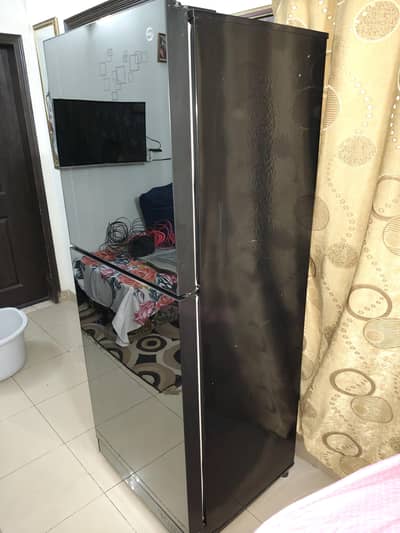 PEL MIRROR GLASS DOOR 160 FUL SIZE FRIDGE