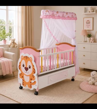 Baby wooden cot Baby crib Baby swing kids bed