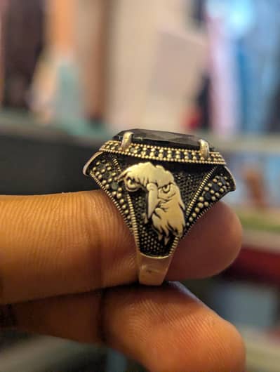Italian Chandi with Zircon Stone Ring 8Gram weight