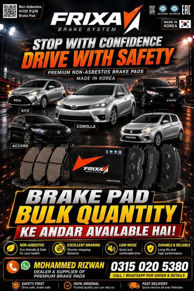 Original Korean Hankook company brand break pads available in bulk