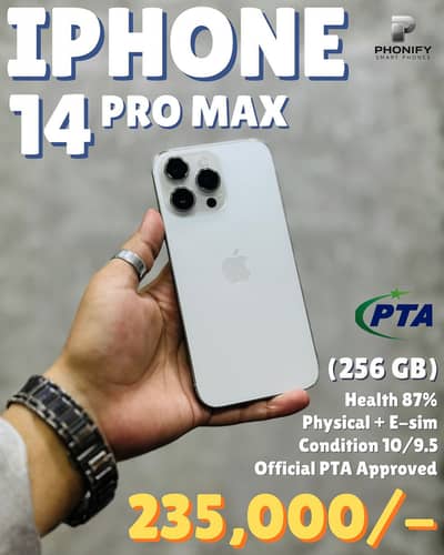 Iphone 14 pro max 256gb PTA Approved