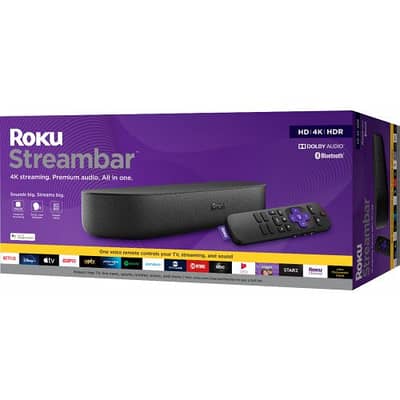 ROKU 9102R Streambar 4K/HD/HDR Streaming Media Player