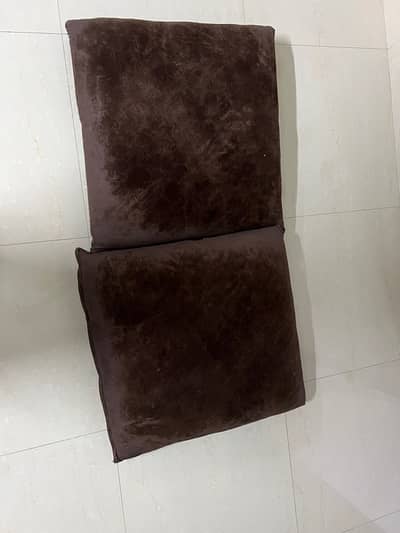 Big Floor cushions in beige and classic brown