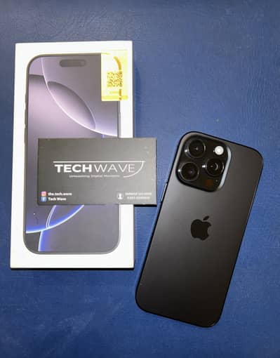 iPhone 16 Pro 512gb Black PTA Approved Physical + E Sim with box