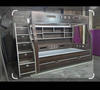 Kids Bunk Bed / Kid wooden bunker bed | triple bed | Double bed