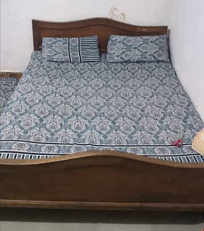Royal Walnut Wood King Size Bed + Pure Sheesham Wood Single Bed
