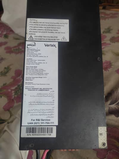 Homage vertex 1200VA/1000W MPPT Solar inverter ( HVS1214SCC )