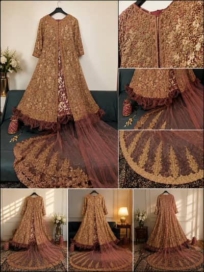  Luxury Hand Embellished Maxi with Dupatta 