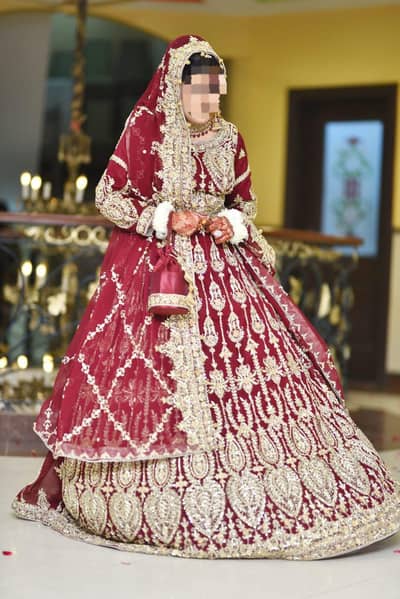 "Customized Luxury Bridal Barat Dress Excellent Condition