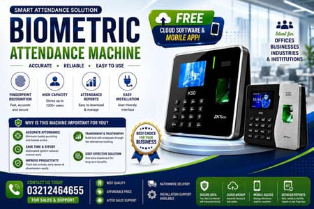 Face biometric card attendance machine with software cloud mobile ap