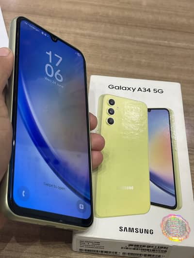 Samsung Mobile A34 5G 256Gb 8Gb with box for sale in good condition