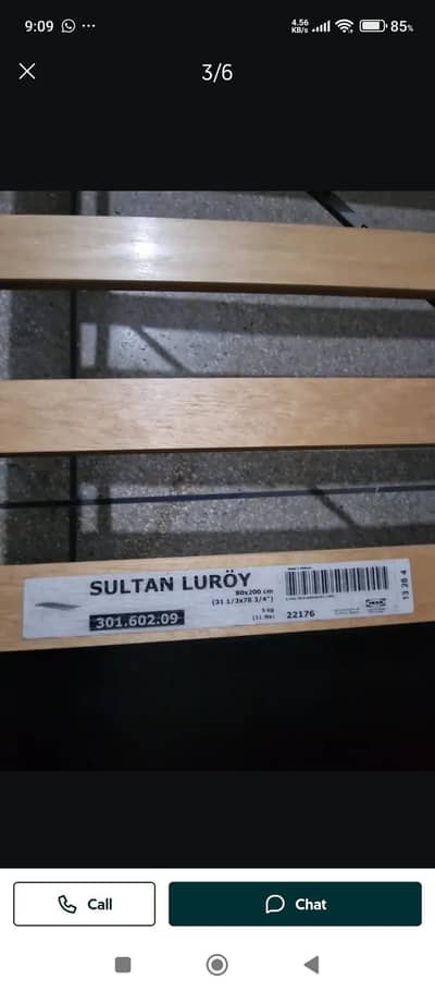 Bed with spring mattress