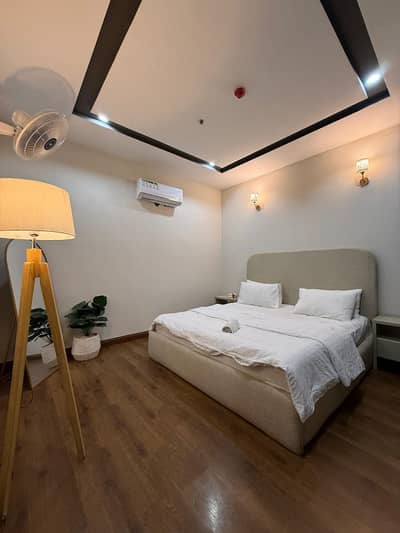 One bedroom apartment per day available Gulbug green Islamabad lukurya furnished apartment