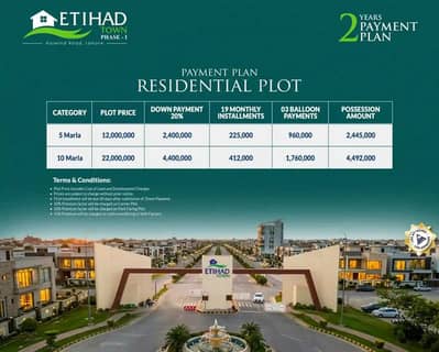 5 marla resid. file available in ettihad town phase 1, overseas block