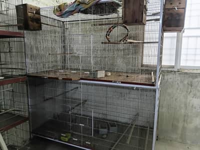2 portion separate cage for bird in good condition