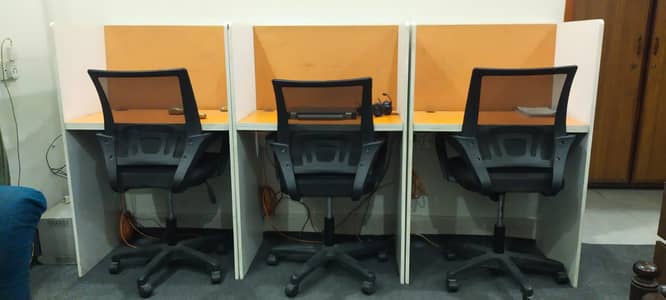 office work station with chair and Table