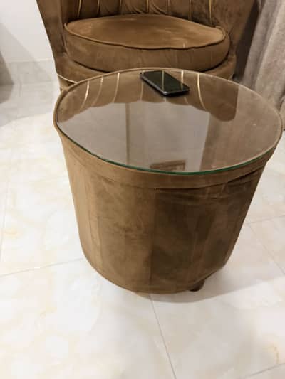 2 seater coffee sofa with round table