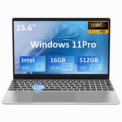 Auusda T152A Laptop-Intel N95,16GB DDR4 RAM 512GB NVMe SSDSilver