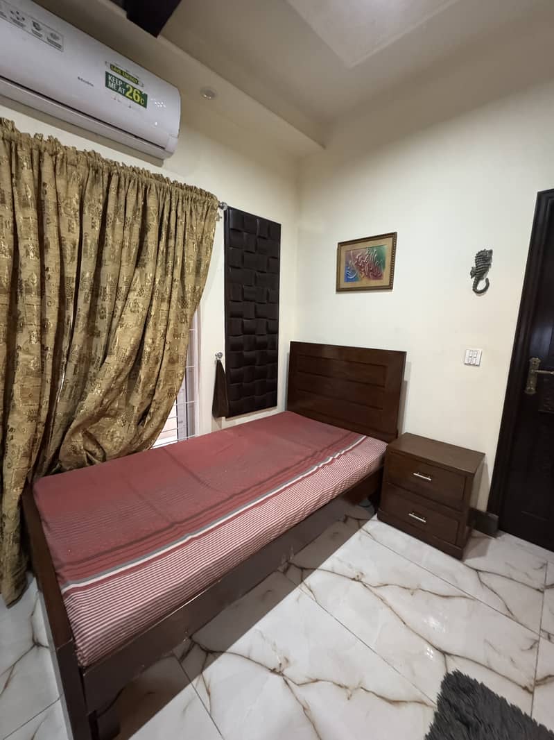 Single bed with side table 1