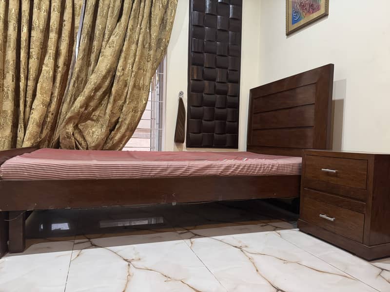 Single bed with side table 5