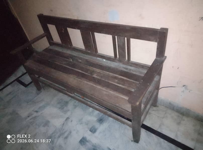 wooden bench full size solid 0