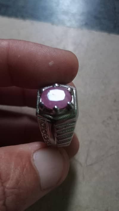 Ruby silver Ring