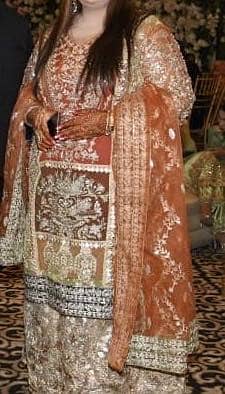One time used heavy dress for Mehndi xl to 2 xl size