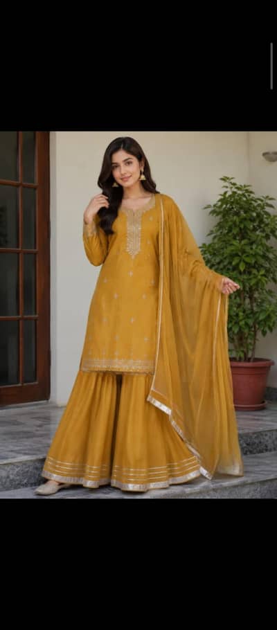 shirt with gharara and dupatta