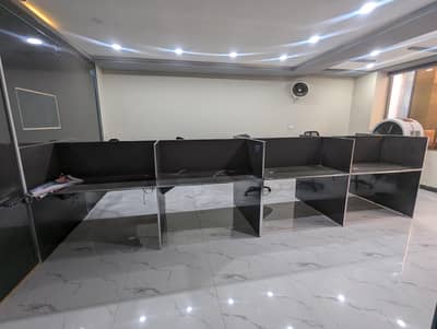 Complete 8-Seater Office cabinet Setup with partition wall