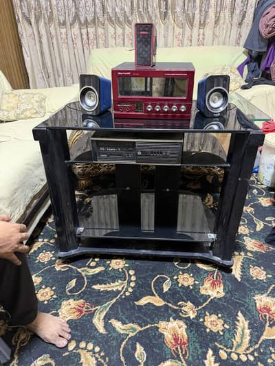 Tv Troly wooden or glass black color