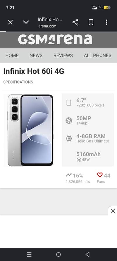 Infinix hot 60i