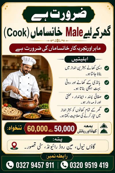 Cook Required For Home
