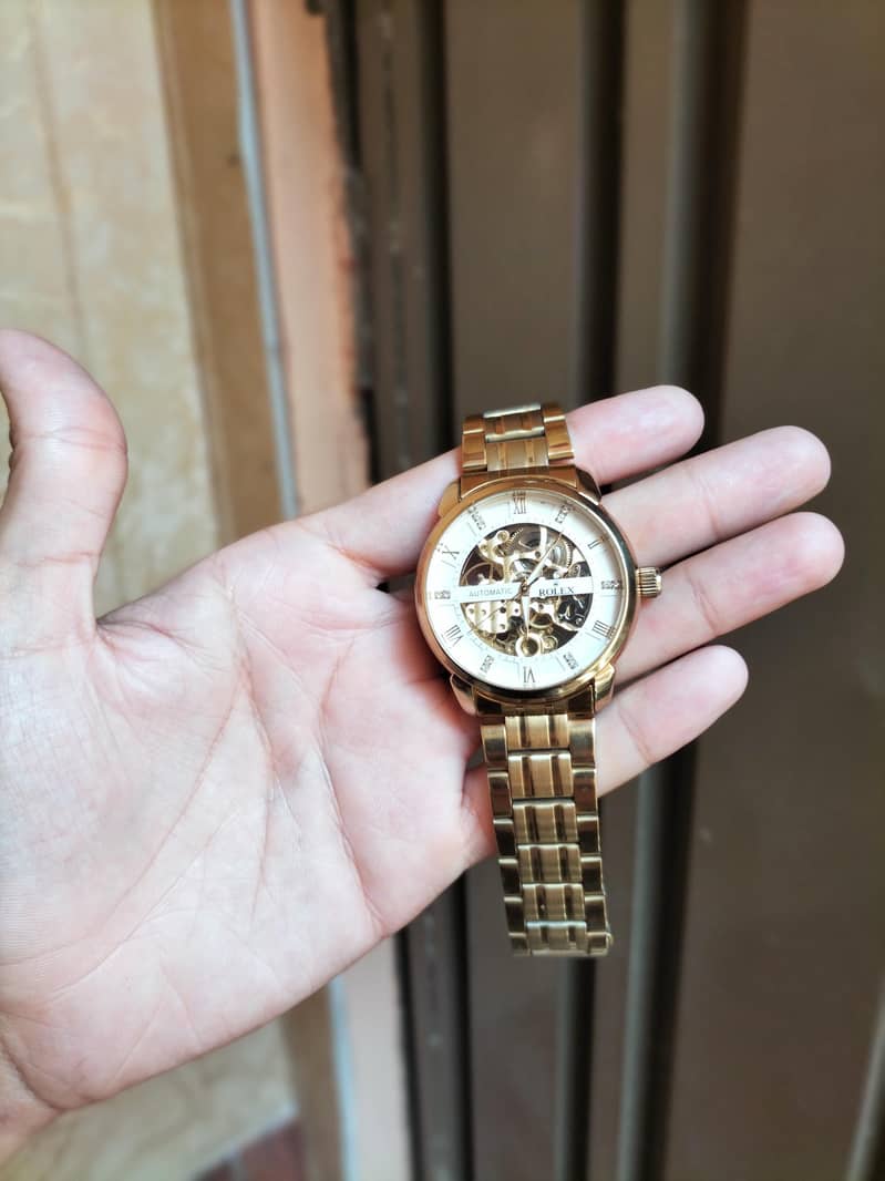 Skeleton automatic Rolex watch 0