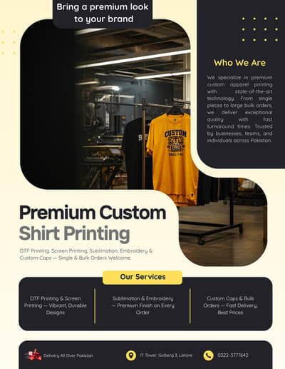Custom T-Shirt Printing & Embroidery | DTF, Screen Print & Sublimation
