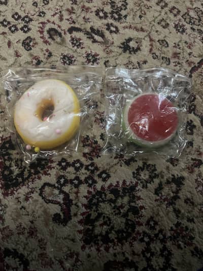 Super cute two super soft taba squishy watermelon and donut