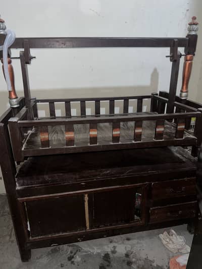 Baby swing with drawers