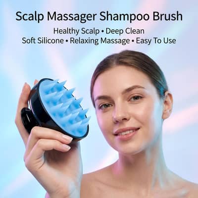Scalp Massager Shampoo Brush Silicone Hair Scrubber