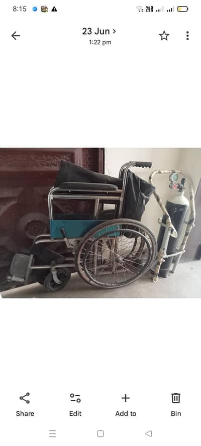 wheel chair , stacher, oxigon syllinder, p/couch
