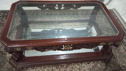 three door cupboard and large centre table