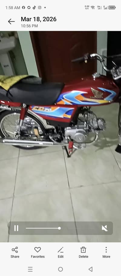 Honda 70cc red color new condition