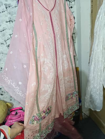 original brand, fully embroidered 3pec dress  M, size