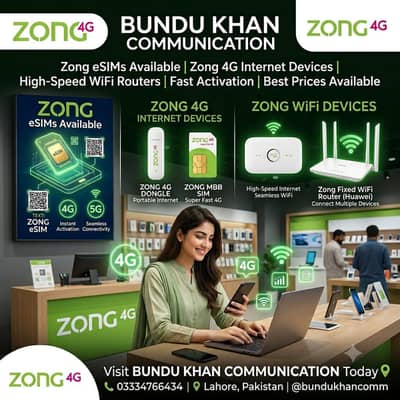 Buy Original Zong MBB Devices, WiFi Routers & eSIMs | Fast 4G Internet