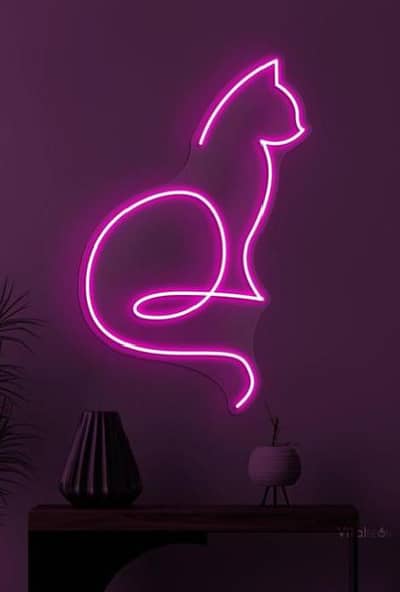 pink cat wall light for room . Karachi