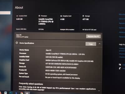 HP Omen 15 | i7 7th generation