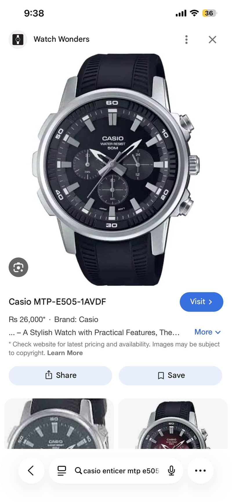 Casio mtp E505 2