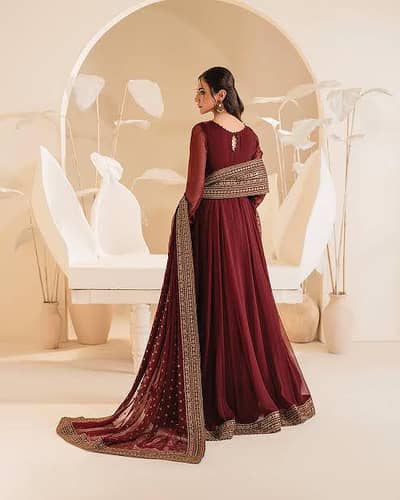 unstitched fancy embroidered dresses