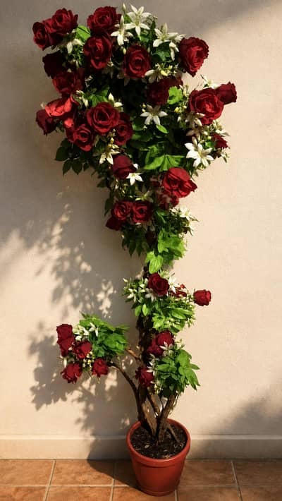 Beautiful long size artificial rose tree